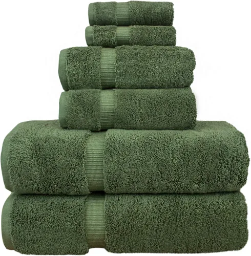 Miniatura 41 de Luxury Hotel & Spa Collection - Toalla ecológica de 100% algodón turco de 27 x 54 pulgadas (27 x 54 onzas), de secado rápido, para baño, borde