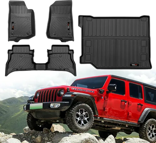 Miniatura 22 de Alfombrilla de carga y respaldo de TPE para todo clima para Jeep Wrangler JK 4 puertas 2007-2018 Accesorios