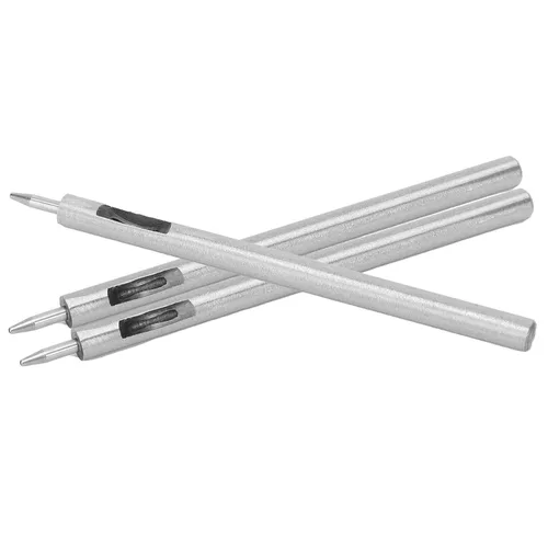 Miniatura 6 de YWBL-WH 3 piezas de perforador de cuero para manualidades, herramienta de perforación de acero aleado para correas de reloj, cinturones