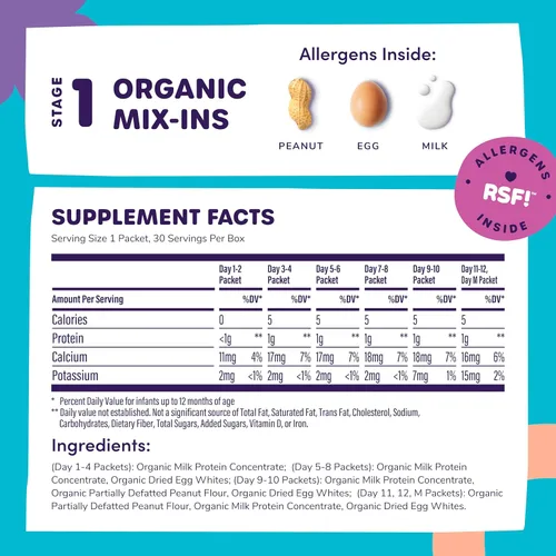 Miniatura 5 de Ready Set Food Stage 1 - Mezcla de alimentos orgánicos para bebés, kit de introducción temprana de alérgenos para bebés de más de 4 meses, huevos