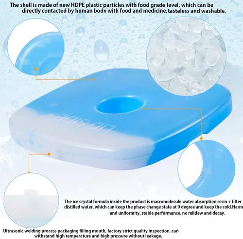 Miniatura 5 de Paquete de hielo frío de ladrillo reutilizable de larga duración fresco delgado congelador paquete refrigerador para loncheras bolsa