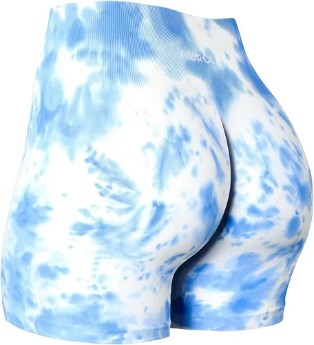 AUROLA Dream Collection - Pantalones cortos de entrenamiento para mujer, cintura alta, sin costuras, atléticos, para correr, gimnasio, yoga, color