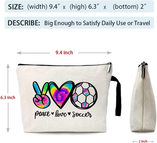 Miniatura 4 de ZHANTUONE La bolsa de cosméticos Peace Love Yundong no solo es novedosa y única en diseño, sino que también es segura y práctica con una cremallera