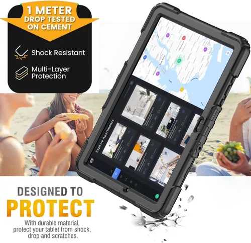 Miniatura 6 de HXCASEAC Funda para Samsung Galaxy Tab A9 de 8,7 pulgadas, protectora con protector de pantalla/correa de mano/soporte para bolígrafo, resistente a