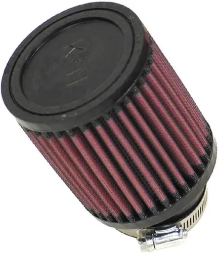K&N Filtro de entrada de aire universal con abrazadera: alto rendimiento, premium, lavable, filtro de aire de repuesto: diámetro de la brida: 2.25