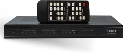 OREI Interruptor de matriz HDMI 4K 4x4 y controlador de pared de video, pantalla dividida UHD 2x2/1x4/4x1, 4K @60Hz 4:4:4, HDMI 2.0 HDCP 2.2, remoto