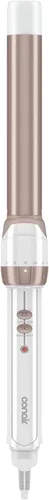 Miniatura 12 de Conair Varita rizadora cónica de cerámica doble, se estrecha de 1¼ pulgadas a ¾ pulgadas para producir ondas playeras, 30 ajustes de calor