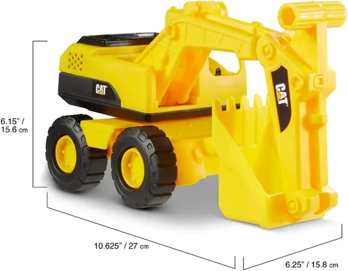 Miniatura 2 de CAT Juguetes de Construcción, Set de Arena de Excavadora Juguetes de Exterior - Camión Volquete de Juguete CAT de 10" y Cargadora, Casco, Pala