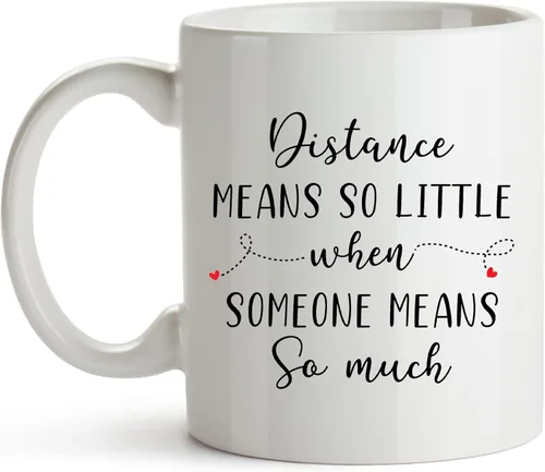 Miniatura 7 de YouNique Designs Regalos para relaciones a larga distancia: taza de café portátil de 11 onzas, regalos de larga distancia para parejas para novio