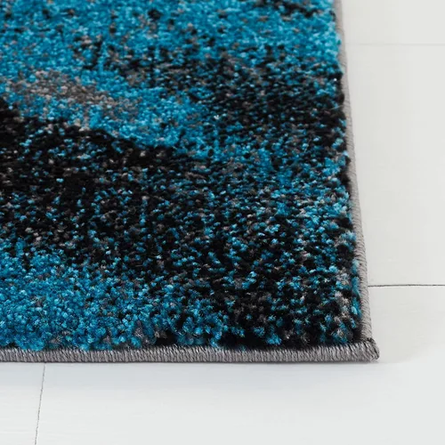 Miniatura 5 de SAFAVIEH Glacier Collection GLA127M - Alfombra moderna abstracta que no desprende pelusa, para sala de estar o dormitorio, 4 x 6 pies, azul/gris