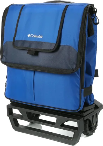 Miniatura 6 de Columbia Crater Peak - Hielera con ruedas, enfriador con ruedas para 50 latas, enfriador plegable azul con aislamiento de súper espuma y carrito