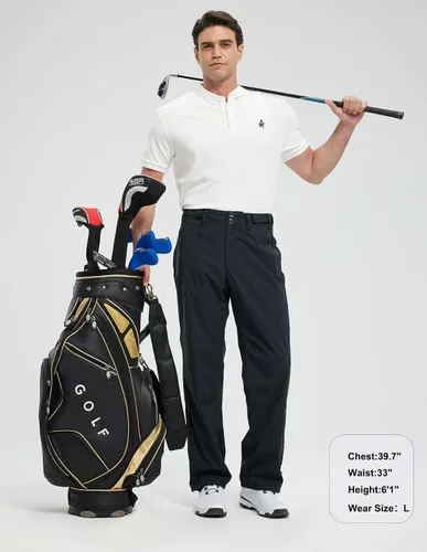 Miniatura 2 de Pantalones de golf para hombre, impermeables, cómodos, ligeros, transpirables, con bolsillos