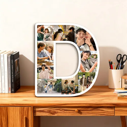Miniatura 5 de Marco de fotos personalizado con letras – Marco de fotos personalizado para escritorio, regalo de fotos personalizable para bodas, cumpleaños
