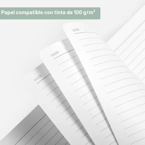 Miniatura 4 de CAGIE Cuaderno rayado, 320 páginas, cuaderno de rayas universitarias, diario grueso de papel de 3.53 oz/yd², diario B5 de tapa dura de cuero