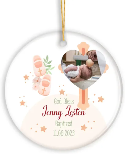 Miniatura 18 de Adornos de Navidad personalizados con foto, adorno de recuerdo personalizado con nombre de bebé, nuevo regalo de bebé, recuerdo de bebé