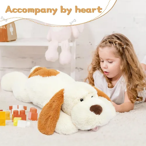 Miniatura 4 de MorisMos Animales de peluche gigantes para perros grandes, 31 pulgadas, almohada suave para cachorros grandes, regalo para niños, niñas, niños