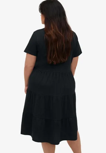 Miniatura 3 de Ellos Vestido tipo camiseta escalonada de talla grande para mujer