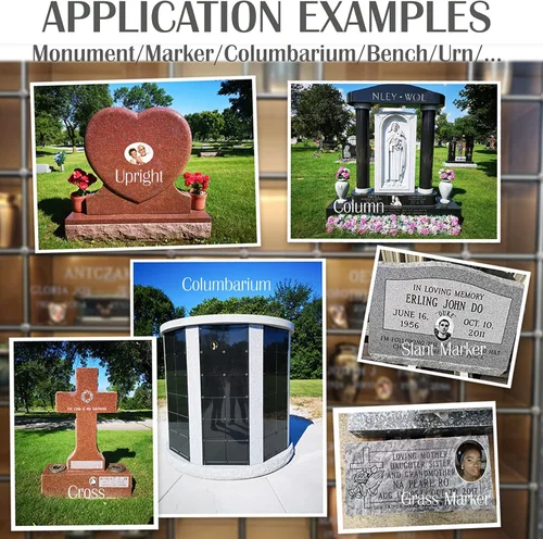 Miniatura 5 de Foto de cerámica personalizada para lápida, imagen impermeable para tumba, cementerio, lápida, imágenes de porcelana camafeo, retrato funerario