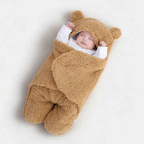 Danolt Manta de Pañales para Bebé 0-6 Meses, Esenciales para Bebé, Esenciales para Bebé Niña o Niño Recién Nacido Marrón