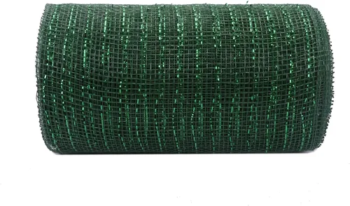 Miniatura 12 de YYCRAFT cinta metálica de malla de poliéster para decoración y manualidades, 10 yardas Rosa