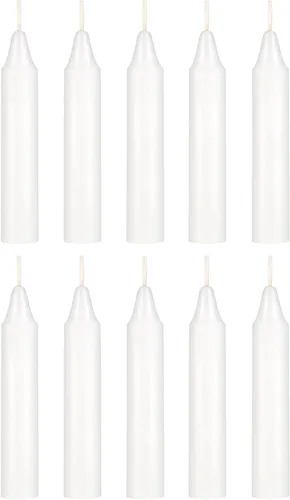 Miniatura 13 de Mega Candles 10 piezas Velas Cónicas Mini Exquisitas de Colores Surtidos Sin Aroma, 4 Pulgadas de Alto x 3/4 Pulgadas de Diámetro, Campanillas