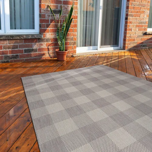 Miniatura 64 de CAMILSON Alfombra para exteriores, alfombras modernas para patios interiores y exteriores, tapetes de cocina y pasillo, alfombra lavable para porche