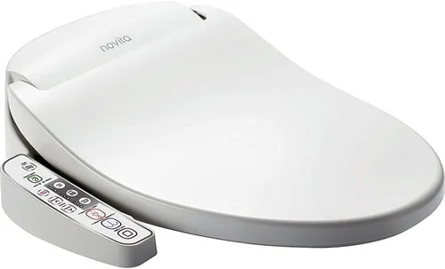 KOHLER BN330S-N0 Novita - Asiento de inodoro eléctrico con bidé, bidé redondo calentado con secadora, para inodoros existentes, color blanco