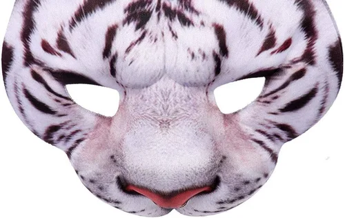 Miniatura 3 de Máscara de media cara de tigre de Halloween, máscara de animal de cosplay para Halloween, fiesta de máscaras, disfraces, accesorios de cosplay Tigre