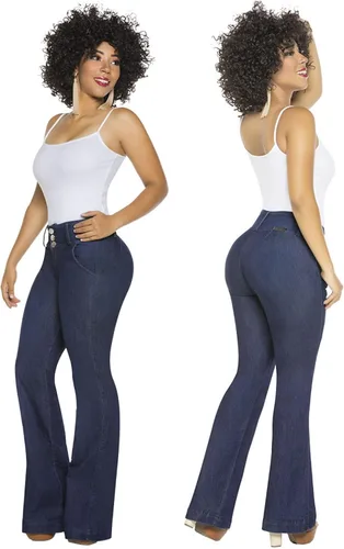 Miniatura 7 de equilibrium J8915 - Jean Colombiano Bootcut para Mujer - Jean Curvy Stretch Mid Rise - Jean Colombiano Levanta Cola