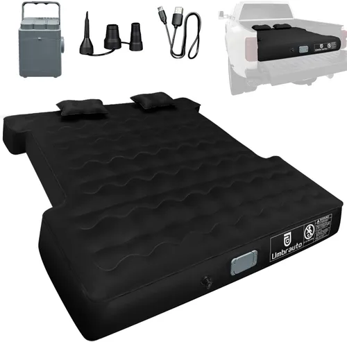 Miniatura 18 de Colchón de aire Umbrauto para camas de camión cortas de tamaño completo de 5.5-5.8 pies, colchón de aire inflable para tienda de camión con bomba
