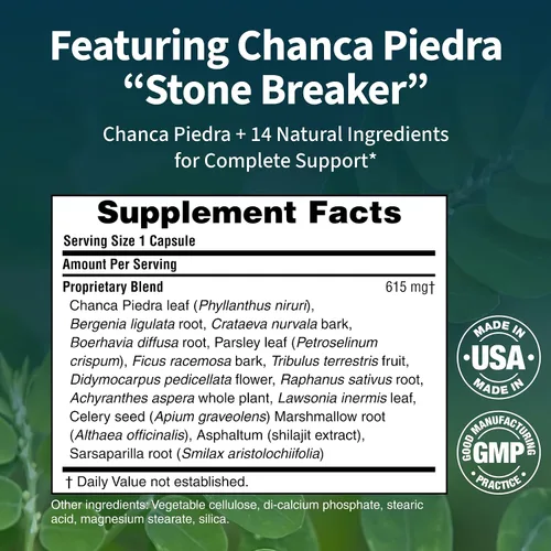 Miniatura 5 de Kidney Cleanse - Suplemento de apoyo renal premium con triturador de piedras Chanca Piedra - Apoya la limpieza natural y la salud del tracto