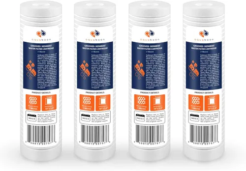 Aquaboon Whole House - Cartucho de filtro de agua de sedimentos ranurados de 1 micrón, 10 x 2.5 PP, compatible con AP110, WHKF-GD05, CFS110, P5,