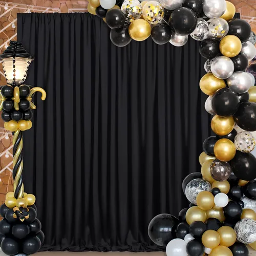 Miniatura 85 de Cortinas de Telón de Fondo Blanco de 2 Paneles 5 x 1,5 m de Poliéster, Telón de Fondo para Fotografía, Cortinas para Decoración de Fondo de Boda