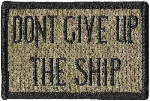 Miniatura 3 de Parche de bandera Dont Give Up The Ship - Negro