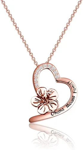 FOTAP Ohana - Pulsera de flores de hibisco Ohana significa collar familiar OHANA Fans Jewelry BFF Jewelry