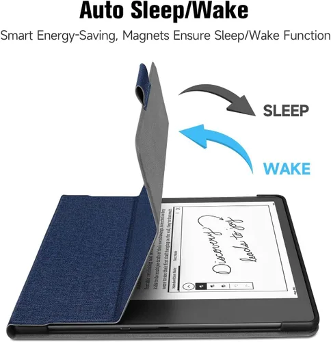 Miniatura 2 de Ayotu Funda con soporte para Kindle Scribe de 10.2 pulgadas (versión 2024/2022), apagado y encendido automático, funda de tela resistente de alta