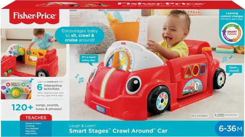 Miniatura 6 de Fisher-Price Laugh & Learn Carro de actividades Smart Stages con luces musicales y escenarios inteligentes para bebés y niños pequeños, rojo