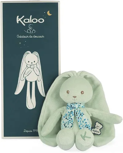 Kaloo Lapinoo My First Friend K969938 - Conejo de pana, lavable a máquina, 10 pulgadas de alto en caja de regalo, color aguamarina a partir de 0 años
