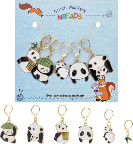 Miniatura 36 de NBEADS 2 Piezas 2 Estilos Cadenas Contador de Filas con Dijes de Abejas, Marcadores de Puntos con Números 0~9 Cuentas Acrílicas Dijes Marcadores