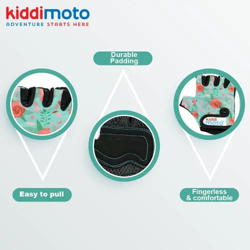 Miniatura 3 de Kiddimoto Kids Cycling Gloves Anti-Slip Kids Bike Gloves for Boys and Girls Fingerless Kids Mountain Bike Gloves for BMX, MTB Riding, Gymnastics