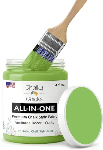 Miniatura 57 de Chalky Chicks - Pintura mate a la tiza, no requiere lijado, 4 onzas líquidas, color gris oscuro (Gun Metal Gray), para muebles, pintura sin Gris