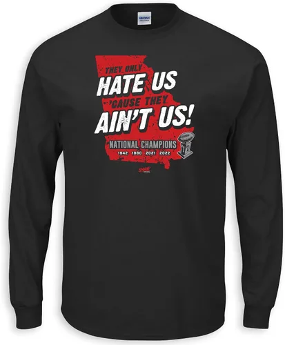Miniatura 6 de ¡Solo nos odian porque no son como nosotros! Camiseta para fanáticos del Georgia College (SM-5XL)