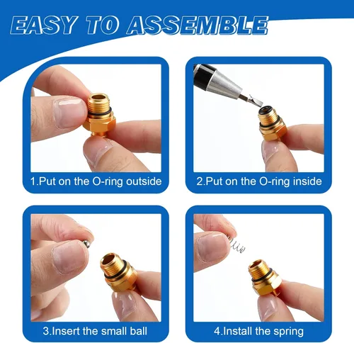 Miniatura 6 de Enhon Kit de inyector químico de tubo de sifón, manguera de sifón para lavadora a presión con filtro, kit de inyector de jabón químico compatible