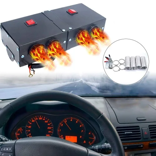 MASO Calentador de coche de 12 V, 500 W, descongelador, kit de calentador de coche de alta potencia, ventilador de calentamiento rápido,
