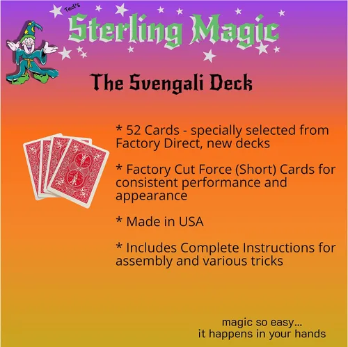 Miniatura 3 de Ted's Sterling Magic Bicicleta Svengali Deck Trick en la parte trasera roja, traje de espadas, elige tu carta de fuerza (cuatro)