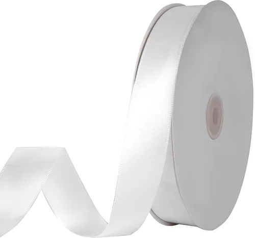 Miniatura 6 de Cinta de satén negra de doble cara de 1 pulgada (1.0 in de ancho) para envolver regalos, decoración de boda, hacer lazos, costura, manualidades