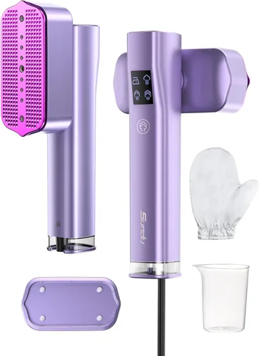 Miniatura 10 de Vaporizador para ropa, potente plancha de vapor portátil de 1200 W, calentamiento rápido de 15 segundos, tanque de 3.5 fl oz, vapor continuo de 20