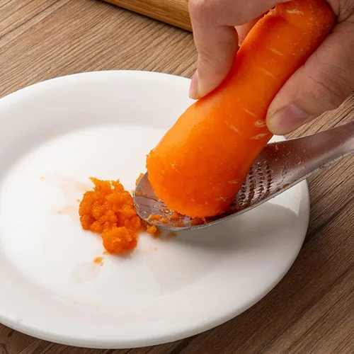 Miniatura 8 de Hemoton 4 ralladores de queso Zester para cocina, molinillos de ajo de acero inoxidable, rallador de jengibre, cuchara Zester, rallador de limón