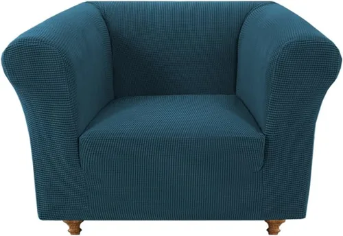 Miniatura 18 de Funda elástica Chesterfield para sofá, funda de tela jacquard para sofá biplaza de 2 cojines, protector de muebles antideslizante resistente a