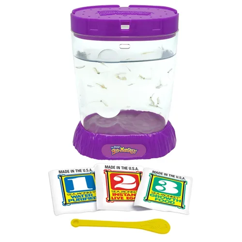 Miniatura 12 de Los monos marinos originales - Zoo oceánico - Kit de ciencia para criar tus propias mascotas - Incluye huevos, alimentos y purificador de agua